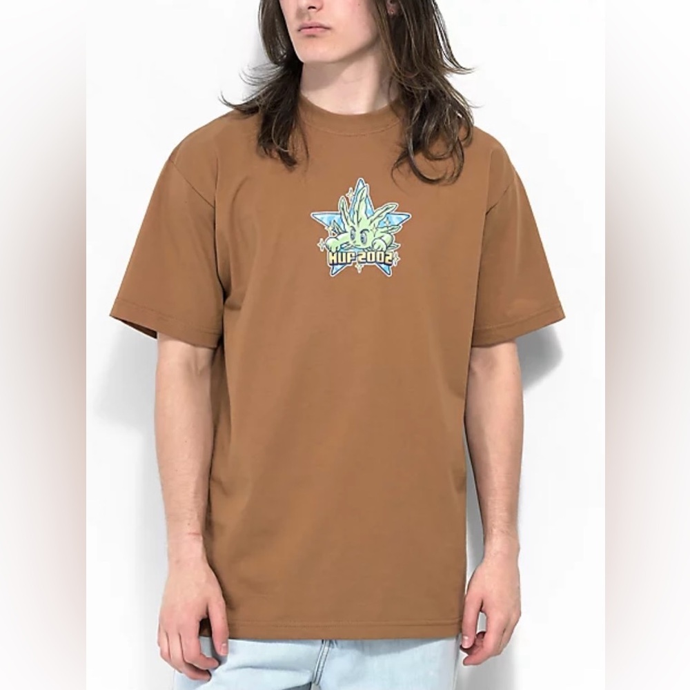 HUF Bud Boy Brown T-Shirt Size‎ M